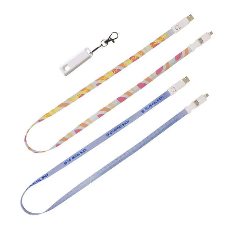 Picture of 6 in 1 Polyester Lanyard Charging Cable