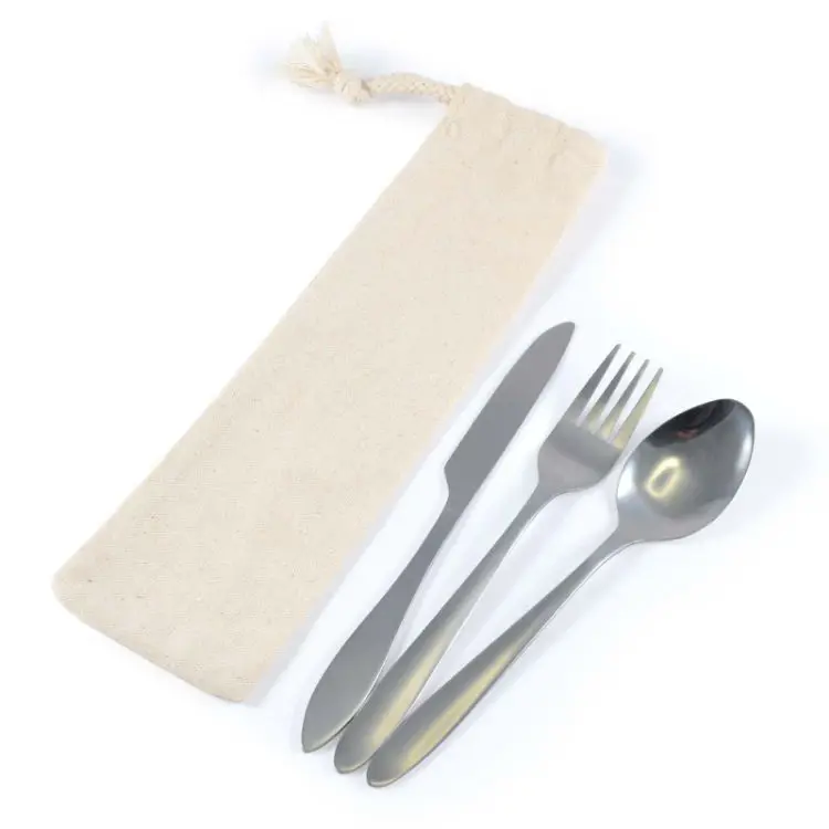 Picture of Banquet Cutlery Set in Calico Pouch