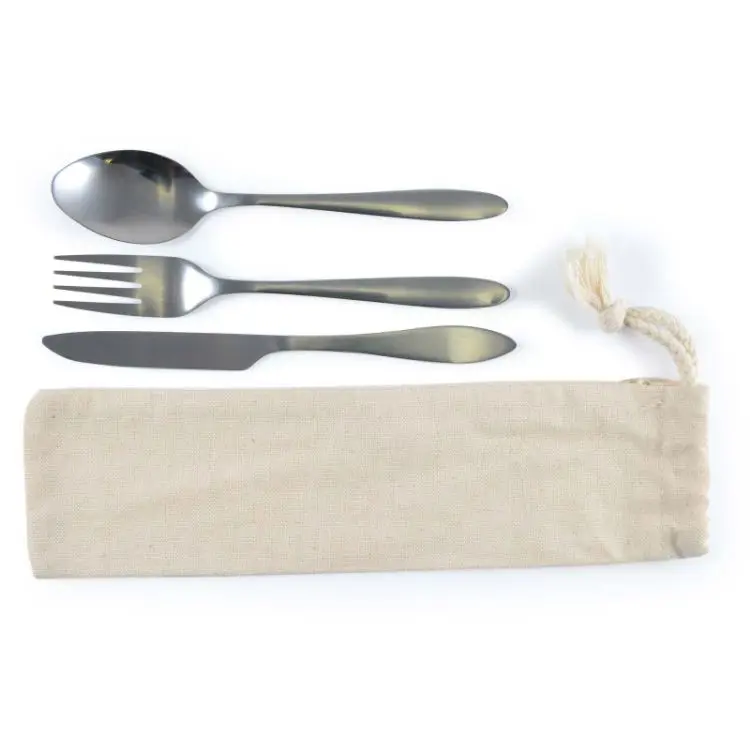 Picture of Banquet Cutlery Set in Calico Pouch