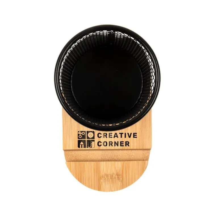 Picture of Bamboo Pen Tidy Phone Stand