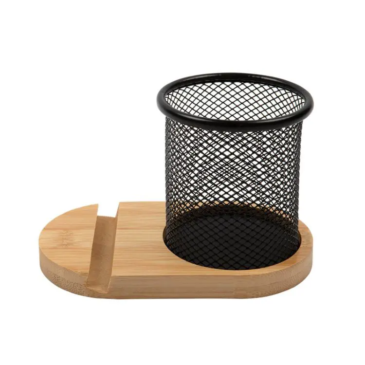 Picture of Bamboo Pen Tidy Phone Stand