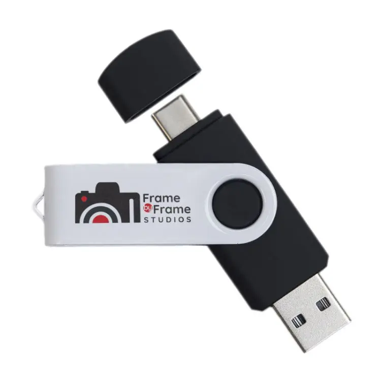 Picture of Swivel USB Flash Drive Dual 8GB