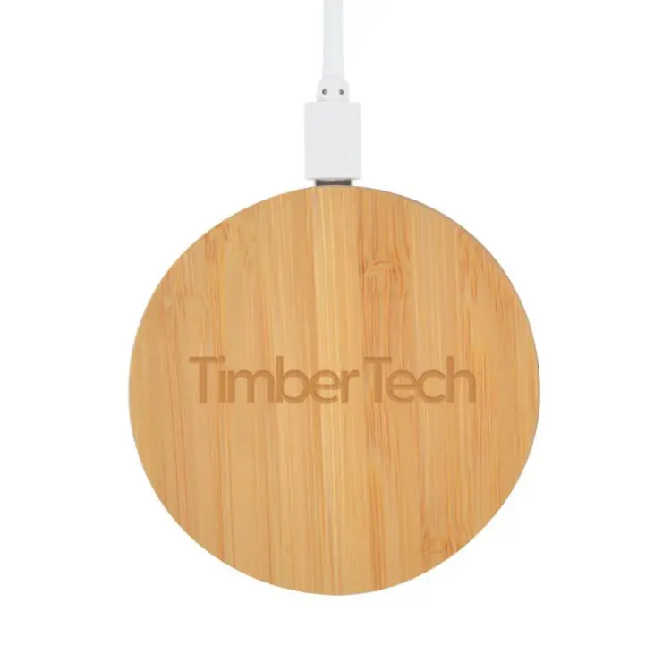 Picture of Arc Round Bamboo Wireless Charger