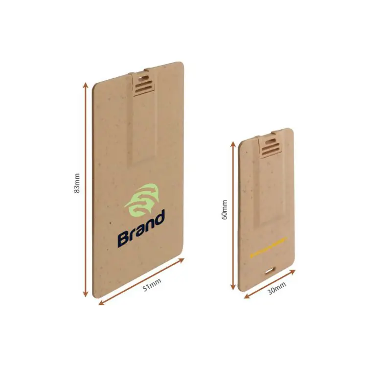 Picture of Wheat Straw Credit Card Flash Drive