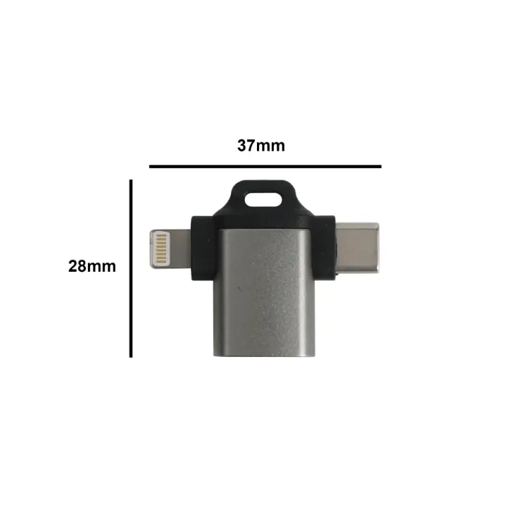 Picture of USB 3.0 to USB C Lightning OTG Adapter
