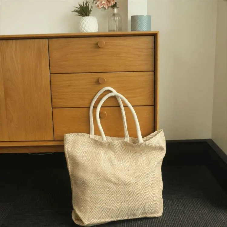 Picture of Herringbone Jute Tote