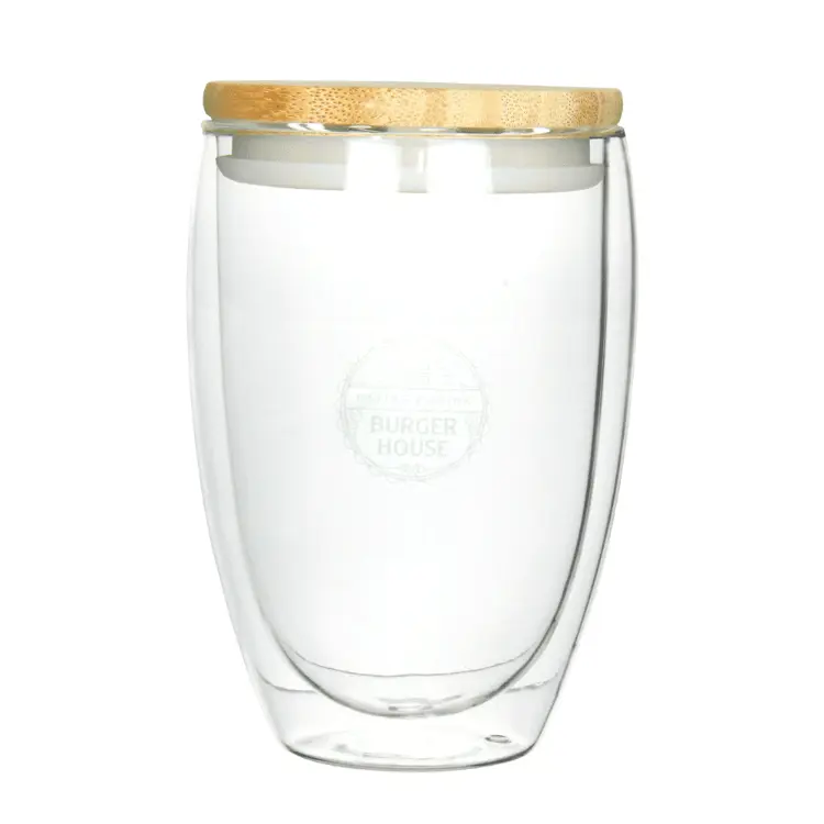 Picture of Easton Glass Cup w/ Bamboo Lid 355ml