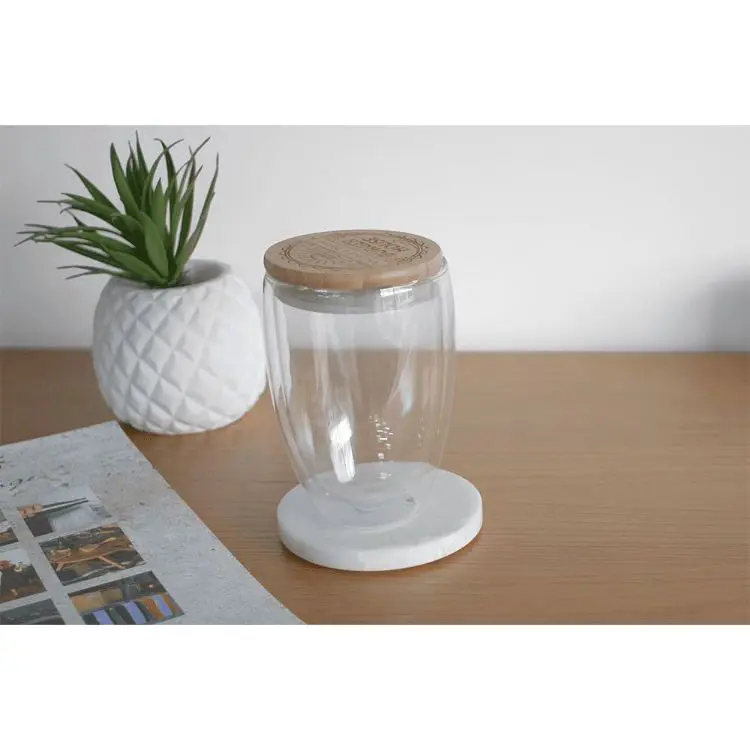 Picture of Easton Glass Cup w/ Bamboo Lid 355ml