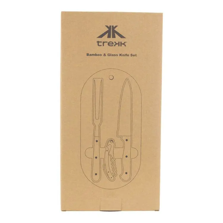 Picture of Trekk Oval Bamboo Glass Knife Set