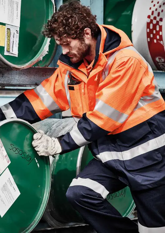 Picture of Mens Orange Flame Arc Rated Antistatic Waterproof Jacket