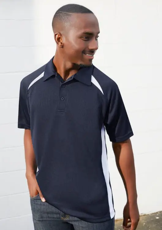 Picture of Mens Splice Short Sleeve Polo