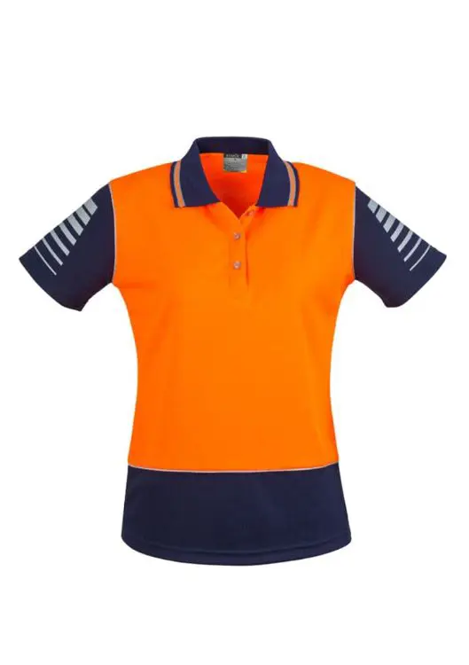Picture of Womens Hi Vis Zone Short Sleeve Polo