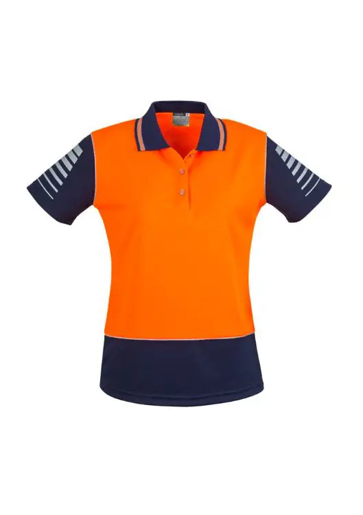 Picture of Womens Hi Vis Zone Short Sleeve Polo