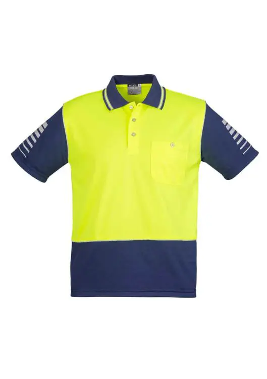Picture of Mens Hi Vis Zone Short Sleeve Polo