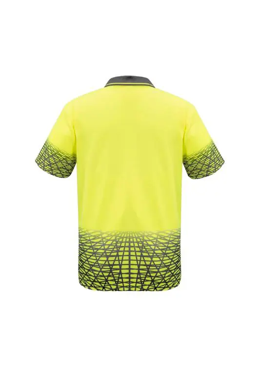 Picture of Mens Hi Vis Tracks Short Sleeve Polo