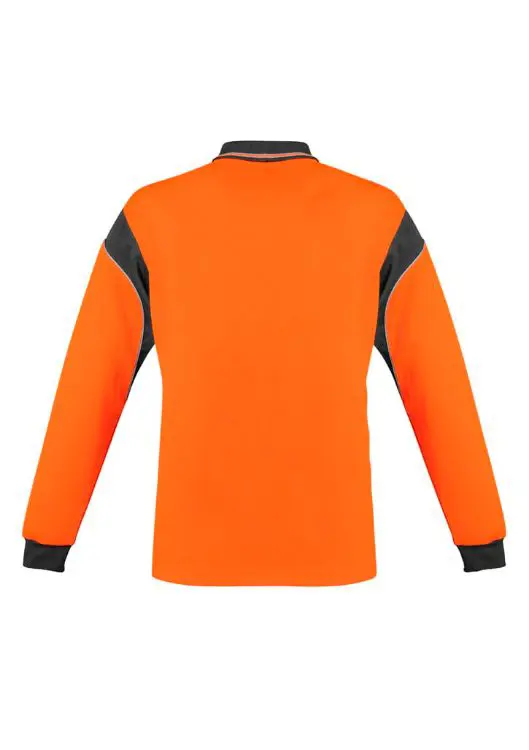 Picture of Mens Hi Vis Aztec Long Sleeve Polo