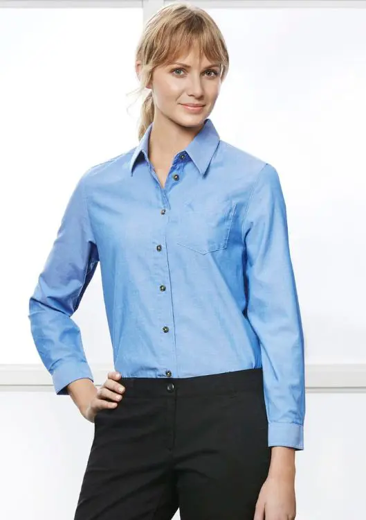 Picture of Womens Chambray Long Sleeve Shirt
