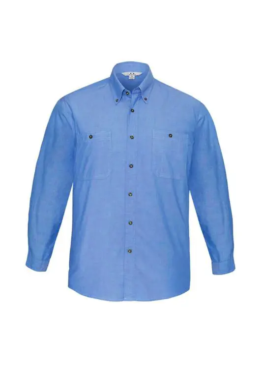 Picture of Mens Chambray Long Sleeve Shirt