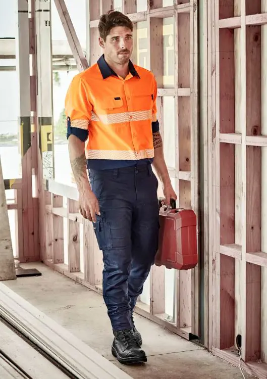 Picture of Mens Hi Vis Outdoor Segmented Tape Long Sleeve Shirt