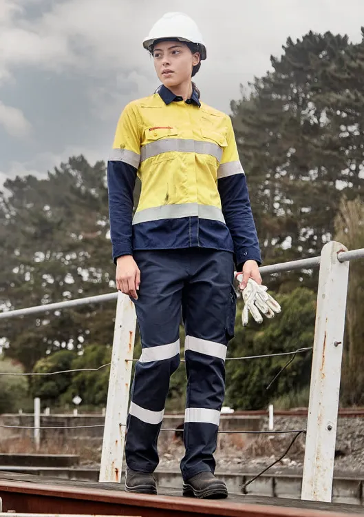 Picture of Womens Orange Flame Lightweight Ripstop Taped Shirt