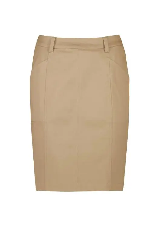 Picture of Womens Mid Waist Stretch Chino Skirt