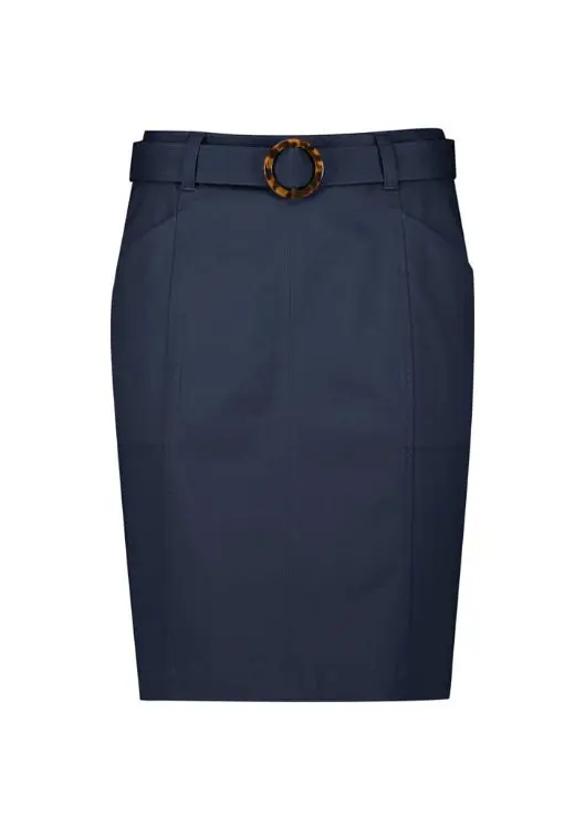 Picture of Womens Mid Waist Stretch Chino Skirt