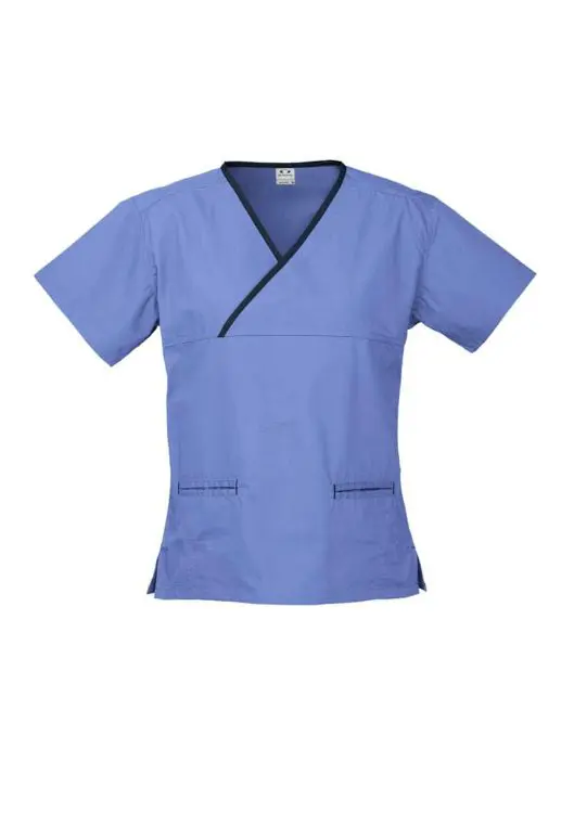 Picture of Classic Womens Contrast Crossover Scrub Top