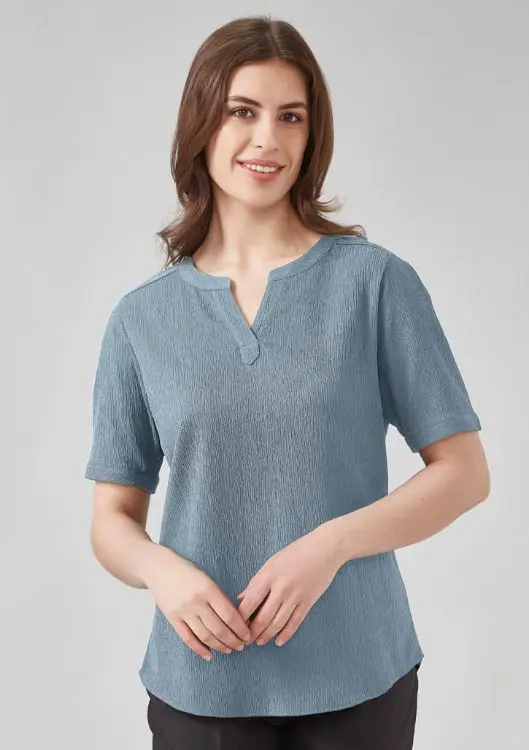 Picture of Womens Ruche Short Sleeve Blouse