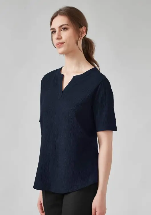 Picture of Womens Ruche Short Sleeve Blouse