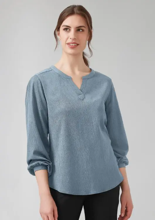 Picture of Womens Ruche Long Sleeve Blouse