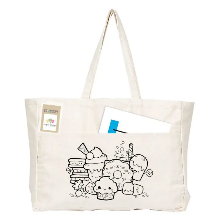 Picture of Colouring Delton Canvas Large Shopper