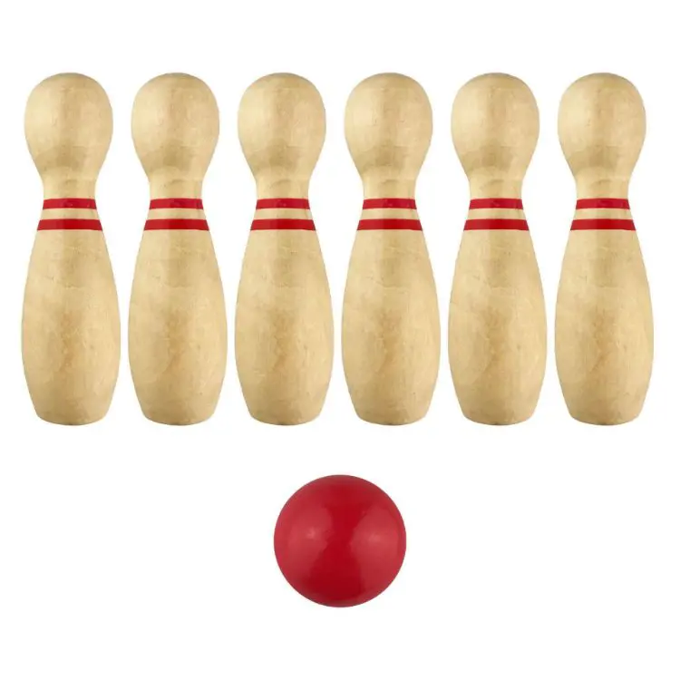 Picture of Wooden Bowling Set