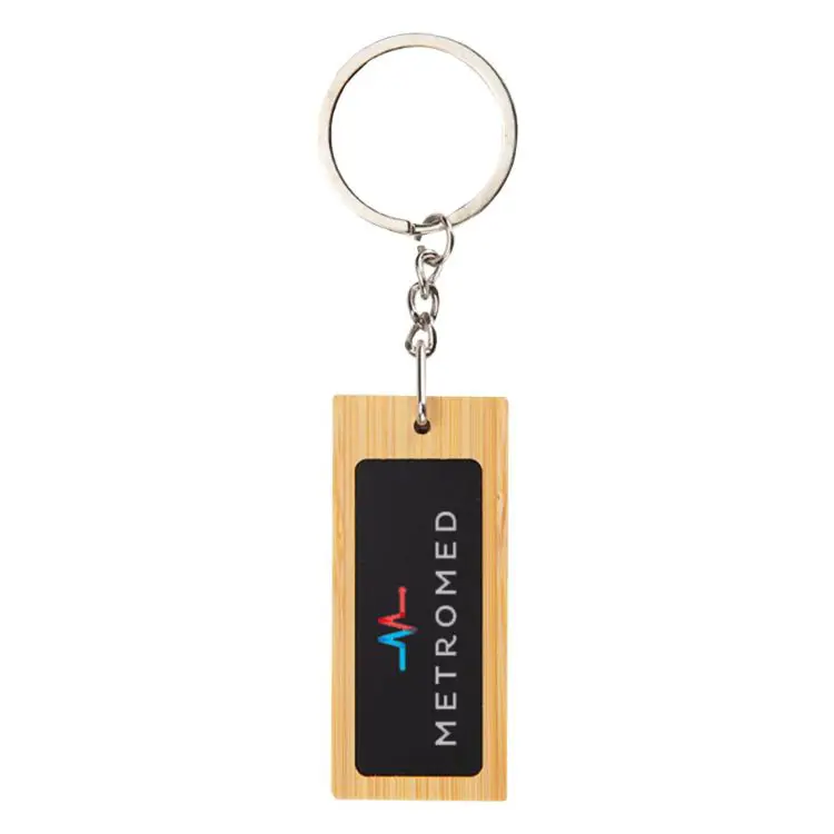 Picture of Mirage Rectangular Bamboo Keyring