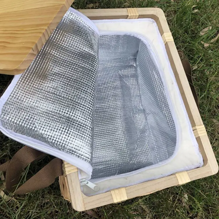 Picture of Gold Coast Wicker Picnic Cooler Basket Square