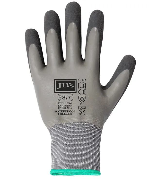 Picture of JB's W/Proof Latex Coat Freezer Glove 5 Pk Grey/Char