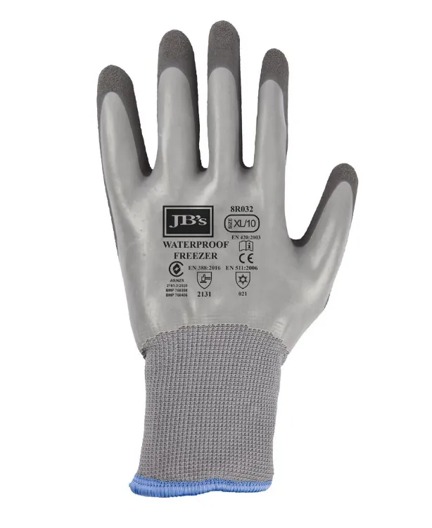 Picture of JB's W/Proof Latex Coat Freezer Glove 5 Pk Grey/Char