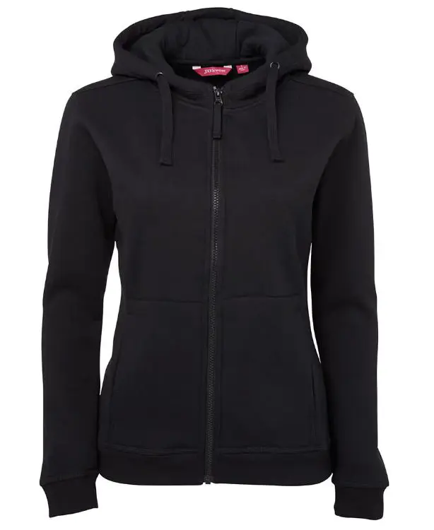 Picture of JB's Ladies Full Zip Fleecy Hoodie Black