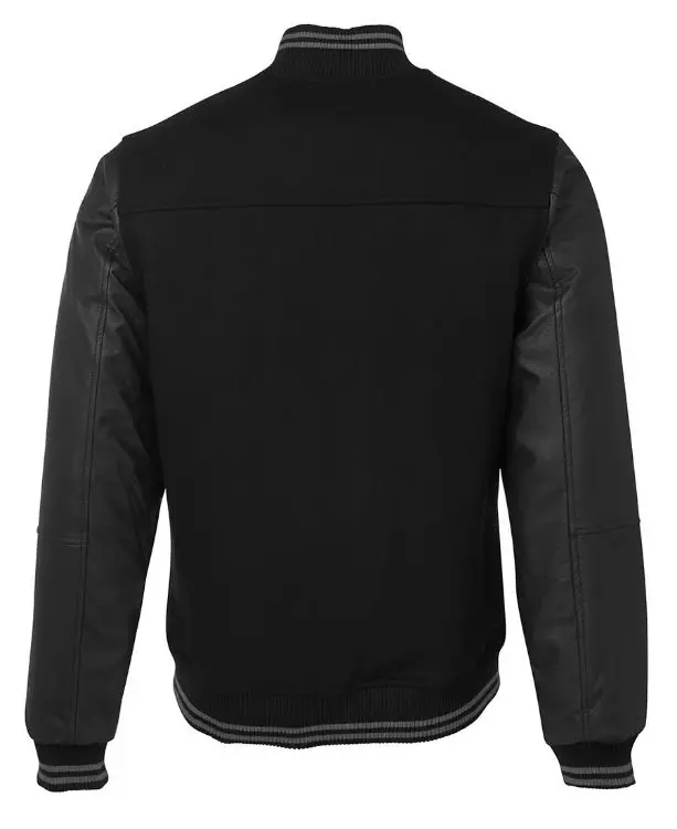 Picture of JB's Art Leather Baseball Jacket Black