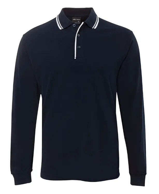 Picture of JB's L/S C/Trast Polo Navy/White