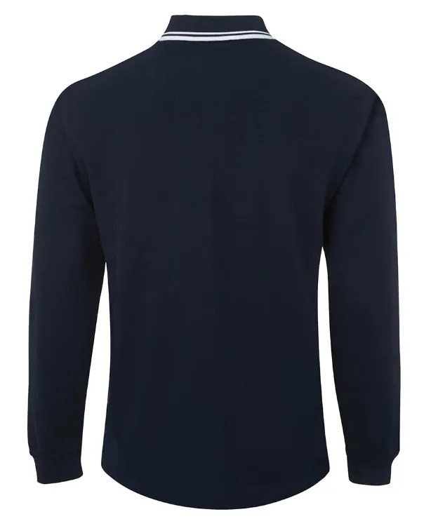 Picture of JB's L/S C/Trast Polo Navy/White