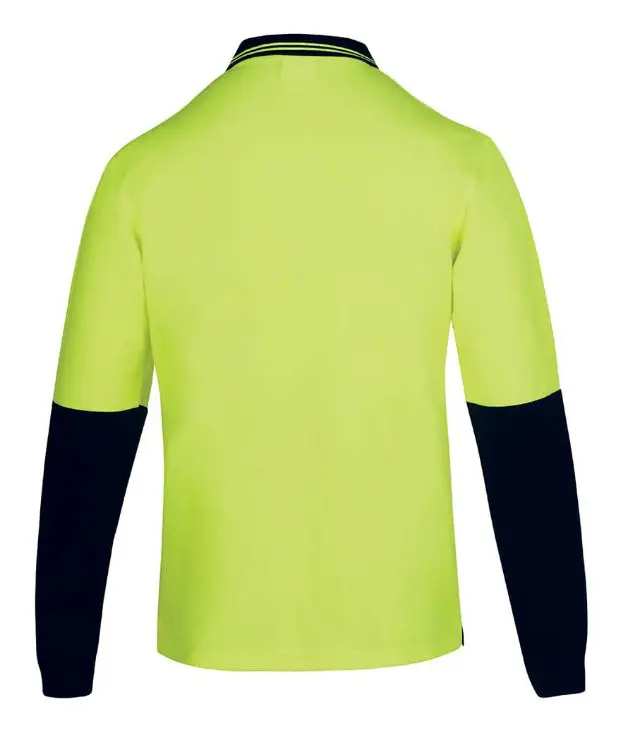 Picture of JB's Hv 4602.1 L/S Non Button Polo Lime/Navy