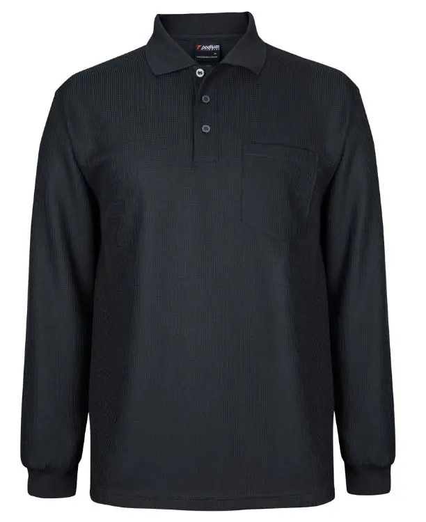 Picture of Podium L/S Waffle Pocket Polo