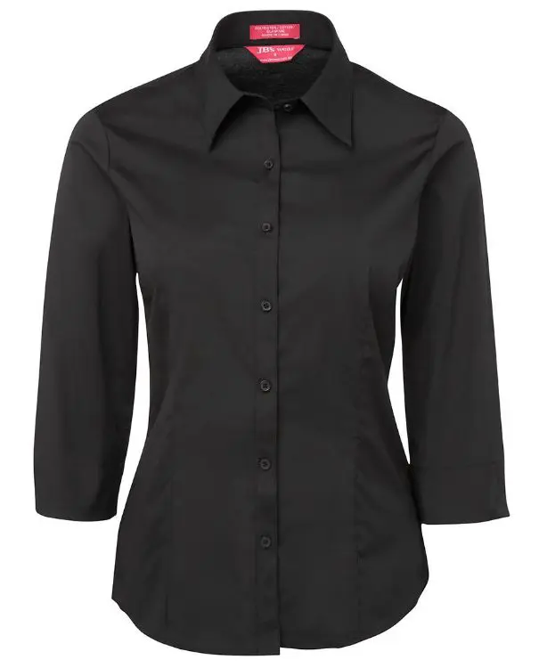 Picture of JB's LADIES URBAN 3/4 POPLIN SHIRT BLACK -
