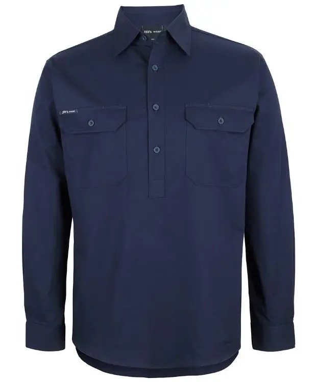 Picture of JB's Close Front L/S 150 G Work Shirt Navy
