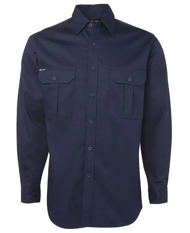 Picture of JB's L/S 190 G Work Shirt Navy