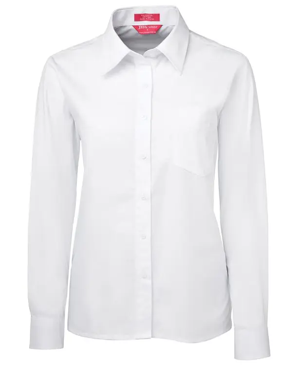 Picture of JB's Ladies L/S Original Poplin Shirt White