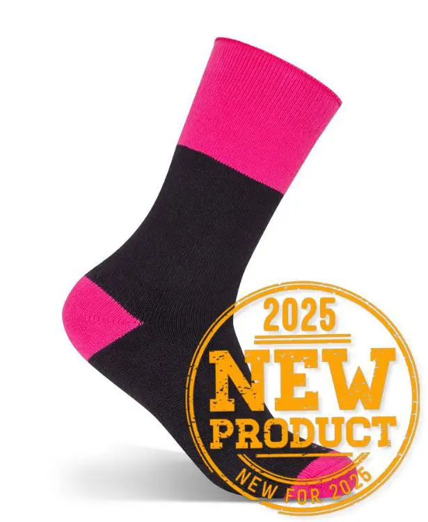Picture of JB's Ladies Ultra Thick Bamboo Work Sock Black/Pink
