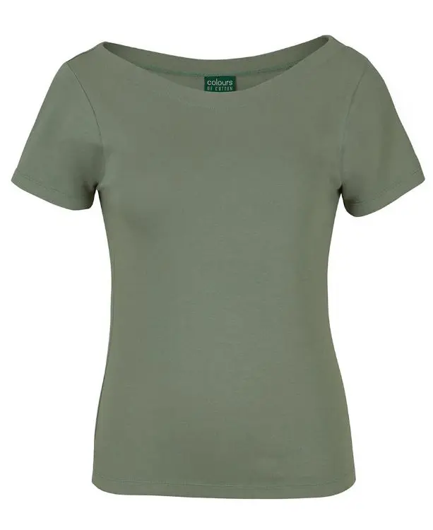 Picture of C of C Ladies S/S Boat Neck Tee