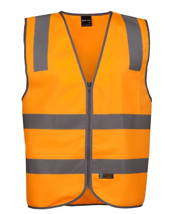 Picture of JB's Vic Rail (D+N) Zip Safety Vest Orange