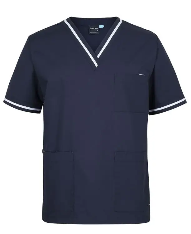 Picture of JB's Contrast Unisex Scrubs Top Navy/